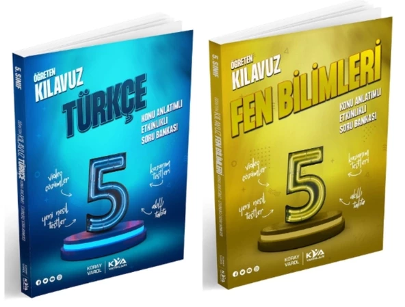 KORAY VAROL YAYINLARI 5.SINIF TÜRKÇE - FEN BİL. ÖĞRETEN KLAVUZ KONU ANLATIMLI ETKİNLİKLİ SORU BANKASI (MAARİF MODELİ)