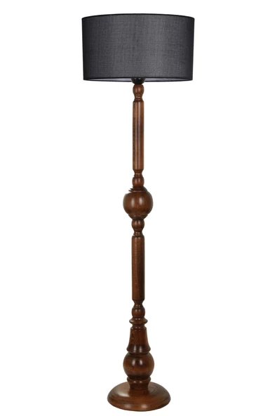 Lumexx PIRIL CEVİZ LAMBADER SİLİNDİR HASIR SİYAH ABAJURLU ürün görseli