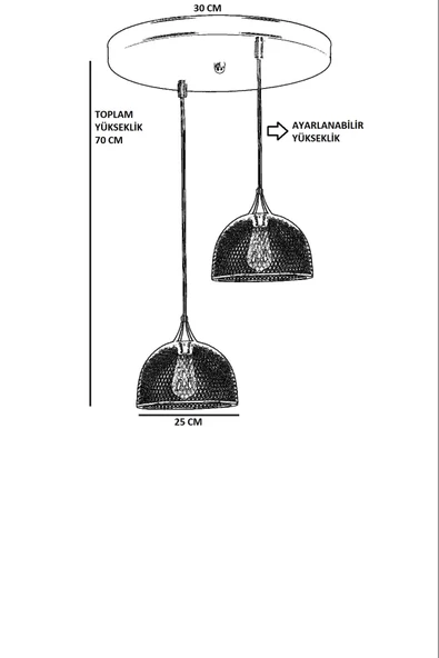 Lumexx ROT BAŞLIK 2 Lİ SİYAH SARKIT - Resim 2