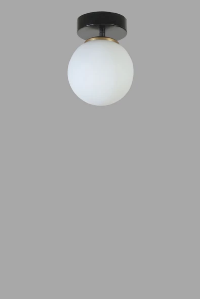 Lumexx YENİ LUMEXX YENİ CAN TEKLİ SİYAH BEYAZ CAMLI AVİZE - Resim 3