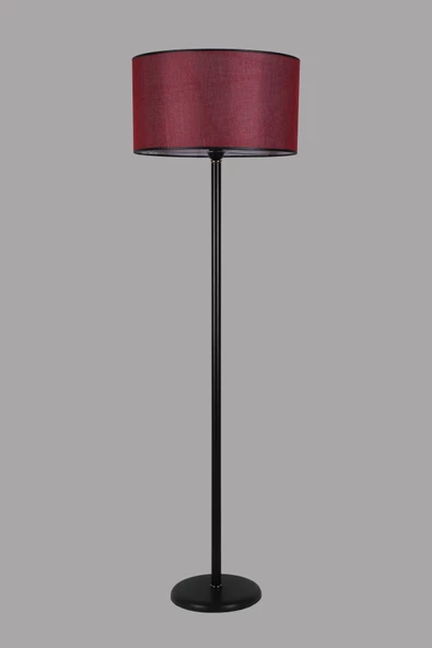 Lumexx MERCAN LAMBADER SİYAH SİLİNDİR HASIR BORDO ABAJURLU - 2