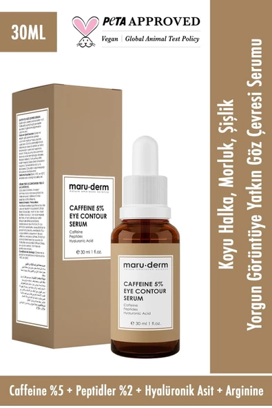 Maru.Derm Maruderm Caffeine %5 + Peptides + Hyalüronik Asit Göz Çevresi Serumu 30 ml - 4
