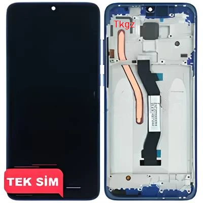 Tkgz - Xiaomi Redmi NOTE 8 PRO Lcd Ekran Dokunmatik -A- Kalite ÇITALI MAVİ