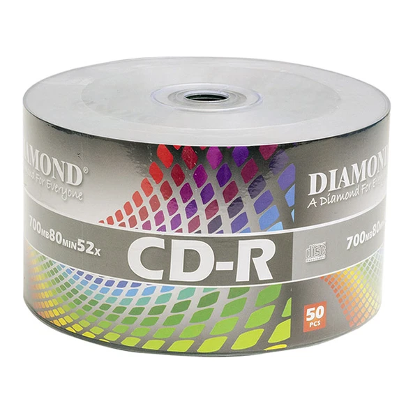 Ayt Diamond CD-R 52x 700 Mb 80 Min Boş CD 50 li Paket 80 Dakika Kayıt Süresi