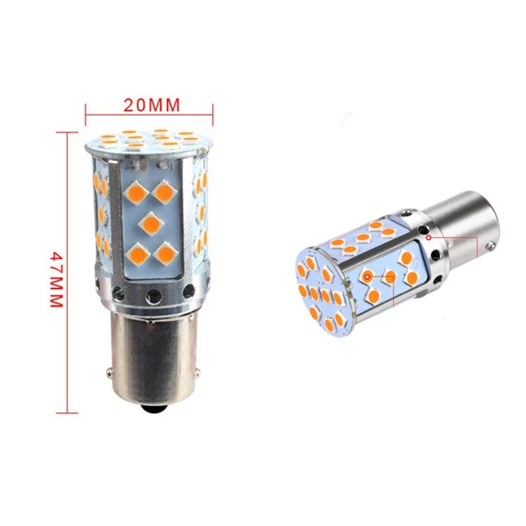1156 Dekoratif led ampul tek duy canbuslı 24v turuncu / LAAM945-2 - 3