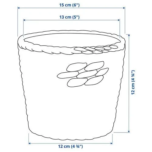 SUMUHOME DRUVFLADER RATTAN HASIR SAKSI SU SÜMBÜLÜ 12 CM - 4