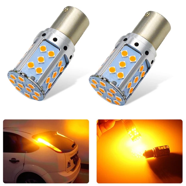 1156 Dekoratif led ampul tek duy canbuslı turuncu 12v / LAAM945-1 - 4