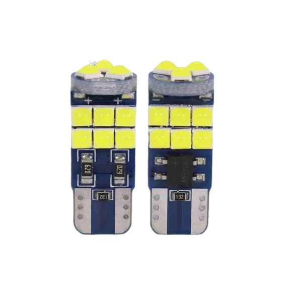 Dekoratif led ampul T10-18SMD 3030CANBUS 12V çift beyaz/ LAAM867 - 2