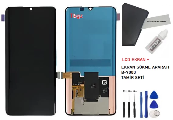 Tkgz - Xiaomi Mİ NOTE 10 Lite Lcd Ekran Dokunmatik -A- Kalite + B-7000 + TAMİR SETİ