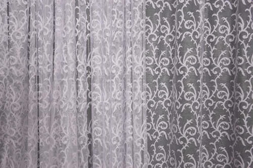 ŞAL MODEL BEYAZ RENK TEK KANAT Hazır dikilmiş Pileli Fon Perde 300*260 cm - Resim 3