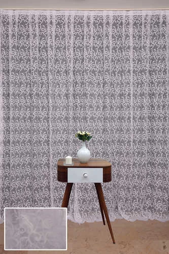 ŞAL MODEL BEYAZ RENK TEK KANAT Hazır dikilmiş Pileli Fon Perde 300*260 cm - Resim 2