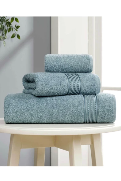 3 Parça Ekonomik Banyo Havlu Seti Pamuklu Ezgi - 4