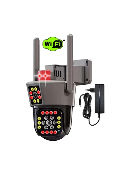 ProowL 6015 3mp Wifi Ptz Camera 2 Kameralı Geniş Açı Sd Kart O-kam Pro Kablosuz Wifi Güvenlik Kamerası