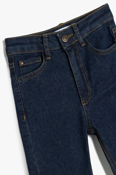 Koton Erkek Çocuk Ayarlanabilir Lastikli Pamuklu Denim Pantolon - 3