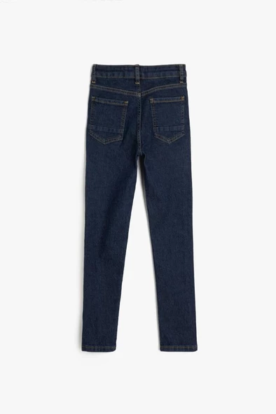 Koton Erkek Çocuk Ayarlanabilir Lastikli Pamuklu Denim Pantolon - 2