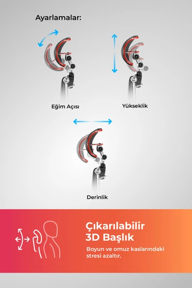 Metta Samurai Red Ergonomik Fileli ve Deri Oyuncu / Ofis Koltuğu - 2E2.3.7.F - Resim 6