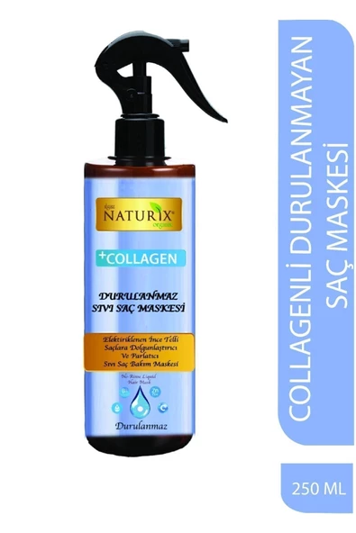 Naturix Kolajen Sıvı Saç Bakım Maskesi 250 Ml - Durulanmaz Elektriklenme Karşıtı ve Dolgunlaştırıcı