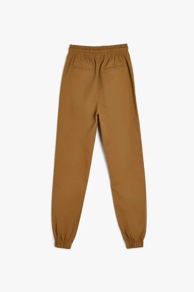 Koton Erkek Çocuk Beli Bağlamalı Cep Detaylı Pamuklu Jogger Pantolon - 2
