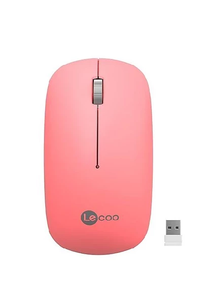 Lecoo Sessiz Kablosuz Mouse Pembe Ws214 3128