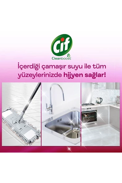 CİF CLEANBOOST TÜM YÜZEYLER JEL ÇİÇEK FERAHLIĞI 750 ML - 3