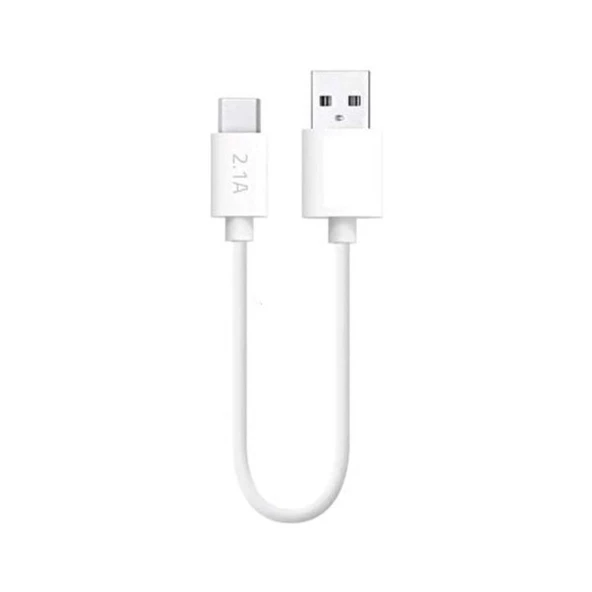 Yetty Type-C Kısa Hızlı Powerbank Şarj ve Data Kablosu 2.1A Beyaz 20cm - Resim 4