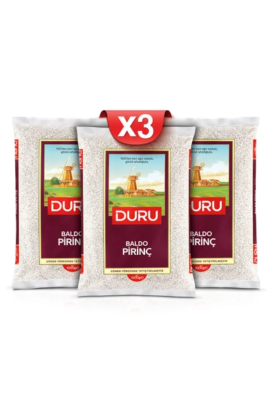 Duru Baldo Pirinç 1 kg x 3