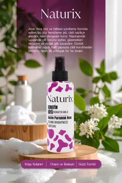 Keratin Sütü - Hacim, Parlaklık ve Onarım İçin Nemlendirici ve Güçlendirici Saç Bakım Sütü 200 Ml - 3