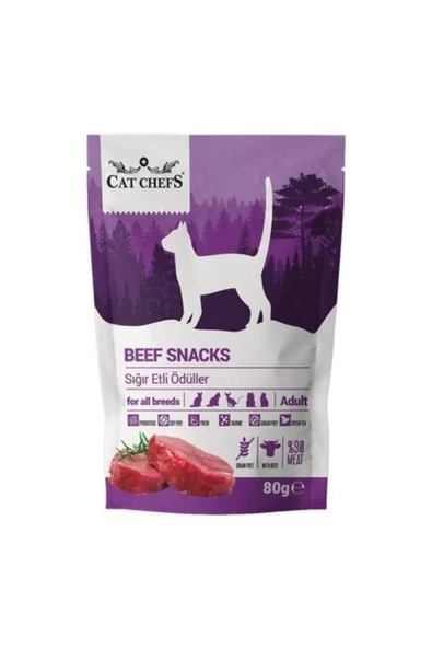 Cat Chefs Beef Snacks 80 gr (sığır Etli Kedi Ödülü )