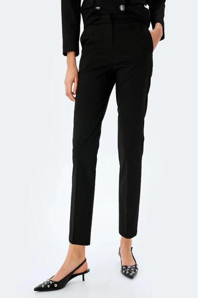 Koton Yüksek Bel Slim Fit Cepli Cigarette Pantolon - 3