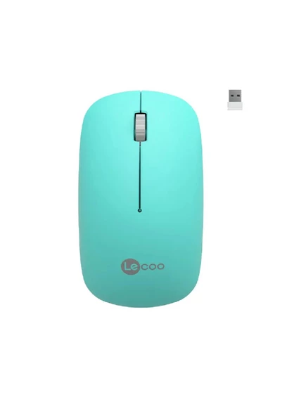 Lecoo Sessiz Kablosuz Mouse Turkuaz Ws214 3135