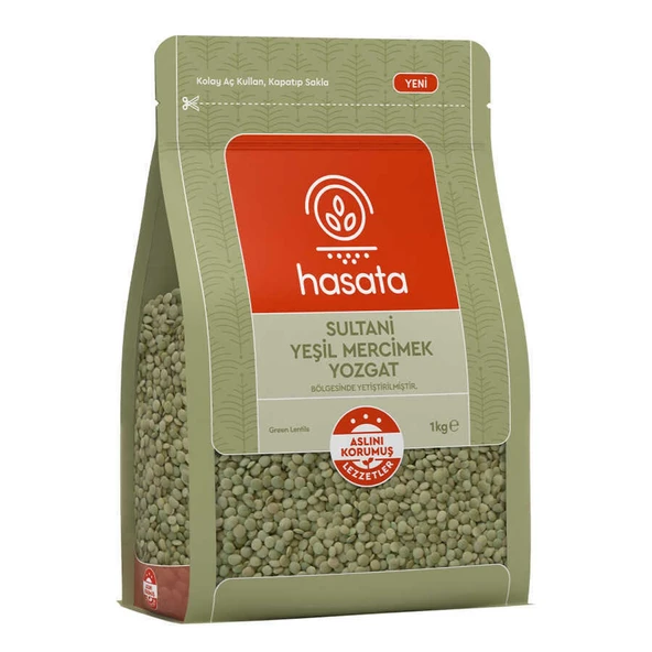 Hasata Yeşil Mercimek 1 kg Yozgat x 5 Adet - 2