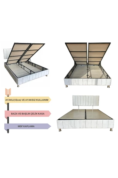 ÇINAR Çift Kişilik Sandıklı Baza Başlık Seti RENK SEÇENEKLİ (YATAK DAHİL DEĞİLDİR) 120x200 - 2