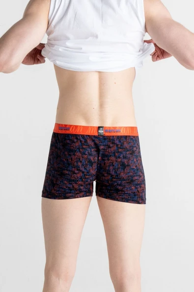 Mercan Erkek Çok Renkli 3'lü Likralı Pamuklu Boxer (BORDO SİYAH KARMAŞIK) - Resim 3