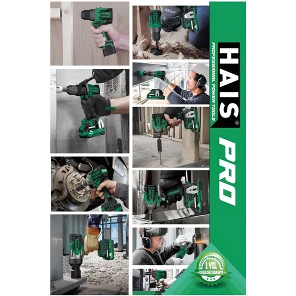 HAIS PRO JM-125A Çift Akülü 6 Kademeli Taşlama Makinesi 125 mm 1000 Watt 21V DC 4.0AH - 6
