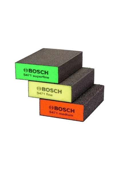 Bosch S471 Takoz Sünger Dört Taraflı Zımpara Seti 3 Parça - 2608901175 ürün görseli