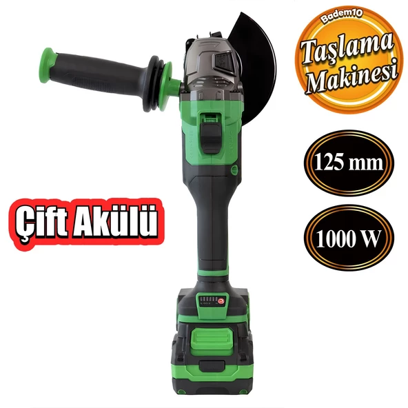 HAIS PRO JM-125A Çift Akülü 6 Kademeli Taşlama Makinesi 125 mm 1000 Watt 21V DC 4.0AH