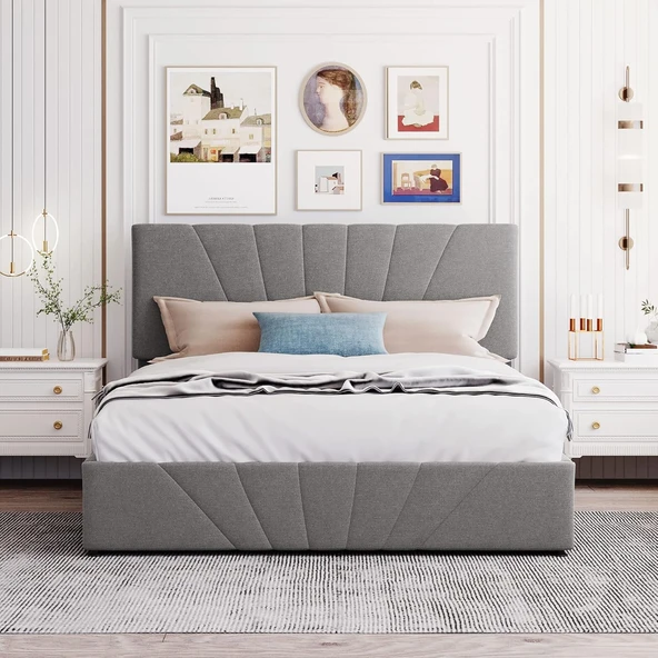 ÇINAR Çift Kişilik Sandıklı Baza Başlık Seti RENK SEÇENEKLİ (YATAK DAHİL DEĞİLDİR) 120x200