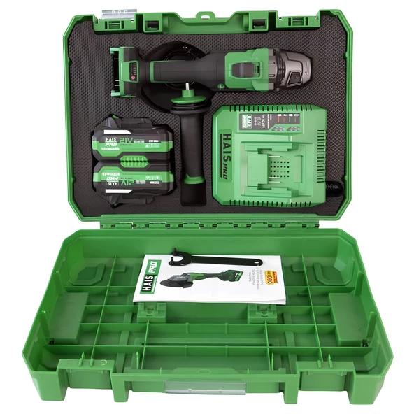 HAIS PRO JM-125A Çift Akülü 6 Kademeli Taşlama Makinesi 125 mm 1000 Watt 21V DC 4.0AH - 4