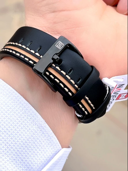 Naviforce Deri Kordon İç Fonksiyonları Aktif 3 Atm Suya Dayanıklı Erkek Kol Saati E.NVF.K.9110AS - Resim 7