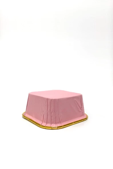 Dolphin Muffin Kare Kağıt Pembe Altın Cupcake Kek Kalıbı Kapsülü Kabı - 25 Adetlik 5 Paket - 4