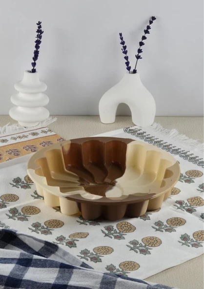 Silikon Kek Kalıbı - Papatya Desenli Kalıp - Isıya Dayanıklı, 1 Litre - 3