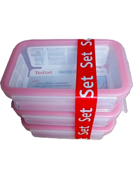 Tefal 3'lü Plastik Saklama Kabı 3 X 0.8L Şeffaf