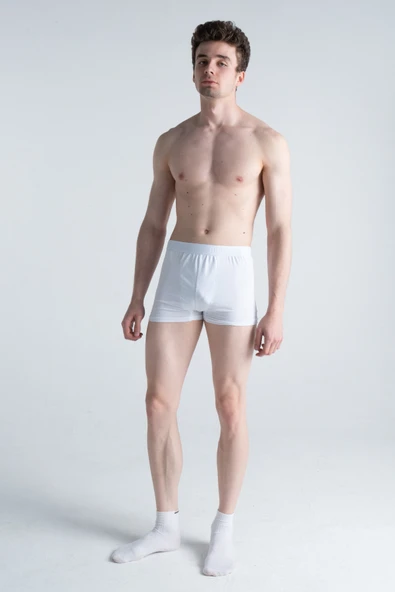 Mercan Erkek Çok Renkli 3'lü Likralı Pamuklu Boxer (BEYAZ DEĞER SİYAH) - 6