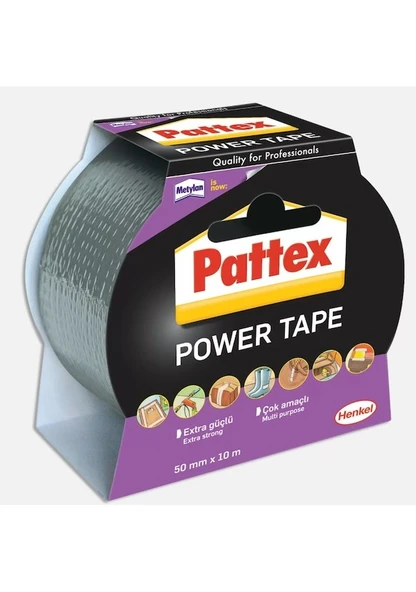 Pattex Power Tape Gri Renkli 50mm 10m