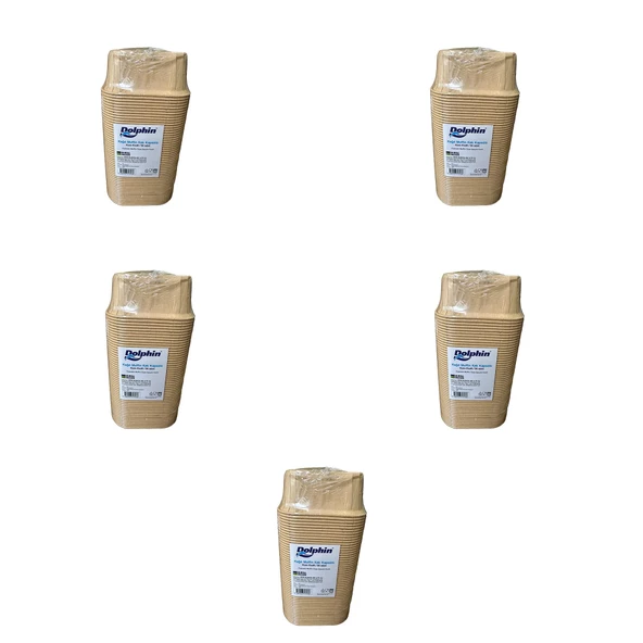 Dolphin Muffin Kare Kağıt Kraft Sarı Kek Kalıbı Kapsülü Kabı - 50 Adetlik 5 Paket