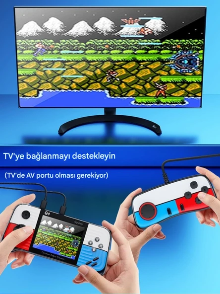 Klasik Oyun Oyuncusu 666 TV G9 Oyun Konsolu Retro Arşiv Mini Taşınabilir El Oyun Kutusu - 7