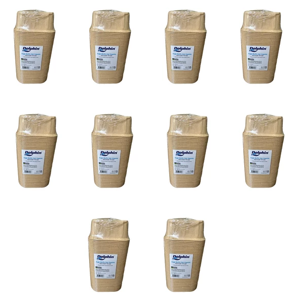 Dolphin Muffin Kare Kağıt Kraft Sarı Kek Kalıbı Kapsülü Kabı - 50 Adetlik 10 Paket