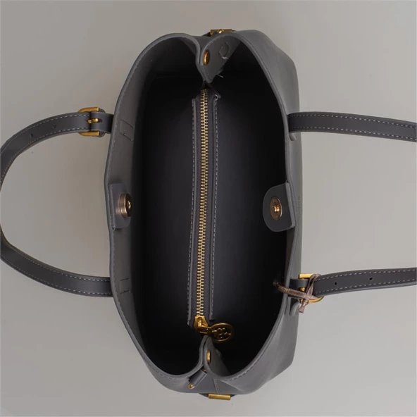 Jacquline Gri Faethon Kadın Casual El Çantası - Resim 3