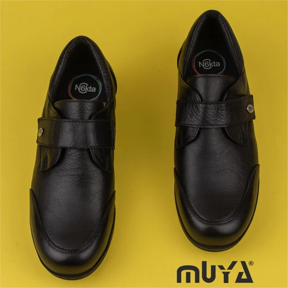 Muya Siyah Hafif Dolgu Kadın Kışlık 6 Noktalı Comfort Ayakkab - 6