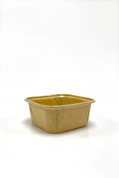 Dolphin Muffin Kare Kağıt Kraft Sarı Kek Kalıbı Kapsülü Kabı - 50 Adetlik 10 Paket - Resim 5